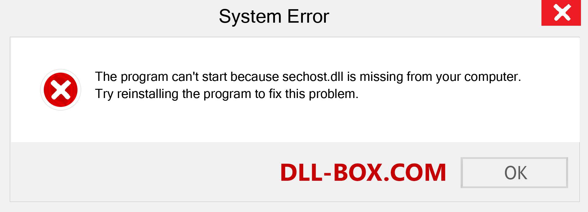  sechost.dll file is missing?. Download for Windows 7, 8, 10 - Fix  sechost dll Missing Error on Windows, photos, images